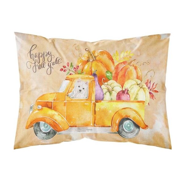 Carolines Treasures Carolines Treasures CK2653PILLOWCASE Fall Harvest Westie Fabric Standard Pillowcase CK2653PILLOWCASE - main